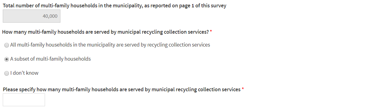 Multi-family households served Multi-family households served